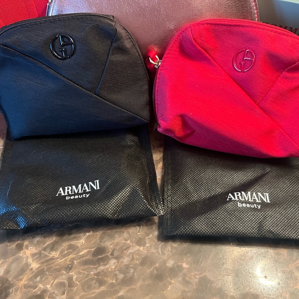 Giorgio Armani GWP Black or Red Cosmetic Bag - Picture 3 of 5